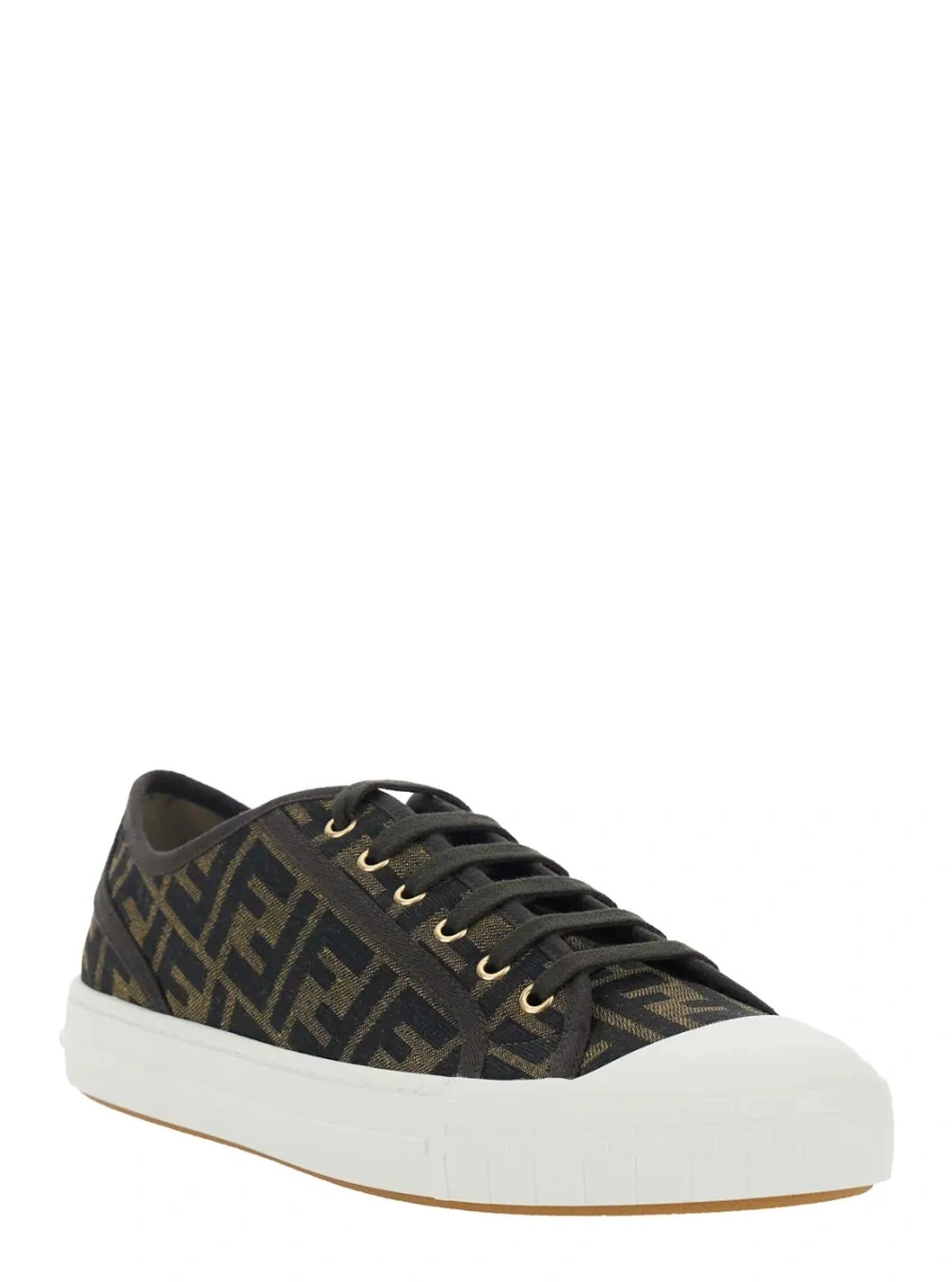Sneakers Fendi maro din tesatura - Img 2
