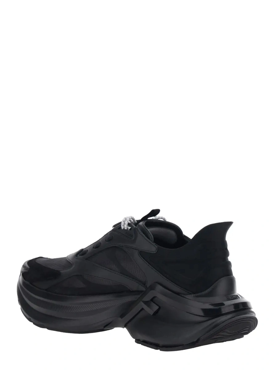 Sneakers Fendi negri din mesh si piele - Img 3