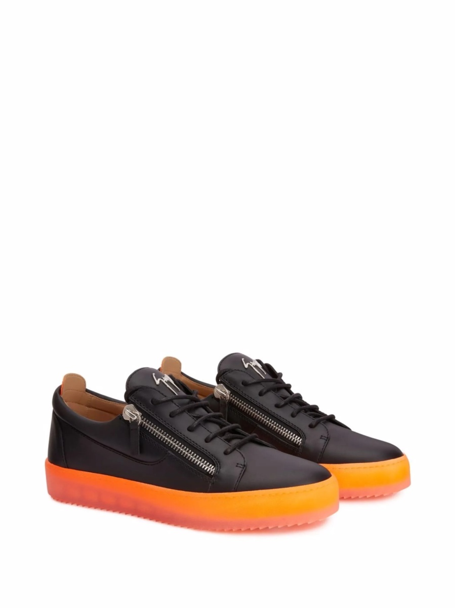 Sneakers Giuseppe Zanotti negri din piele - Img 2