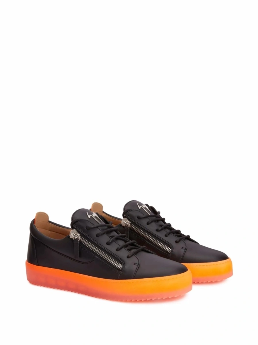 Sneakers Giuseppe Zanotti negri din piele - Img 2