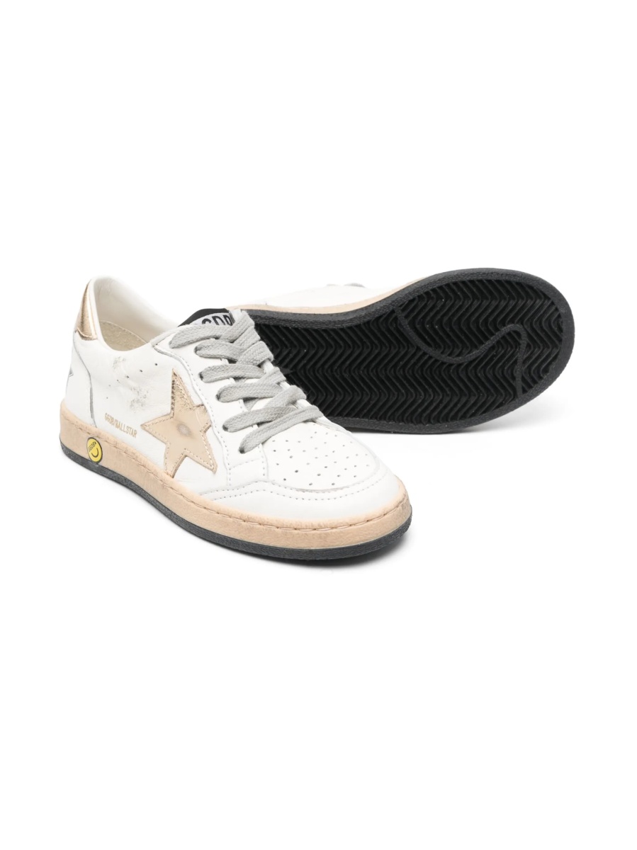 Sneakers Golden Goose albi din piele - Img 2