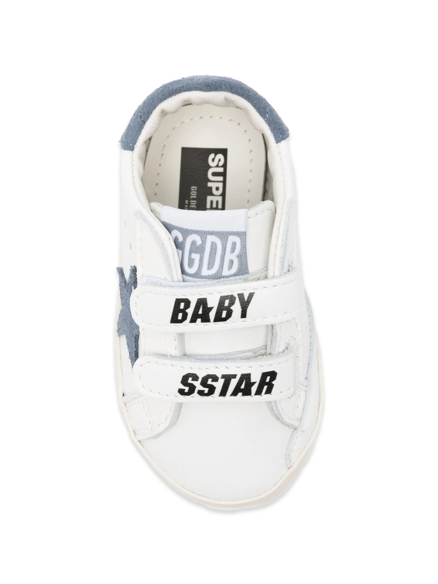 Sneakers Golden Goose albi din piele - Img 3