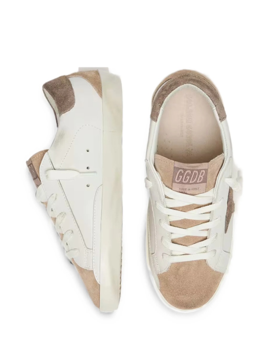Sneakers Golden Goose albi din piele - Img 3