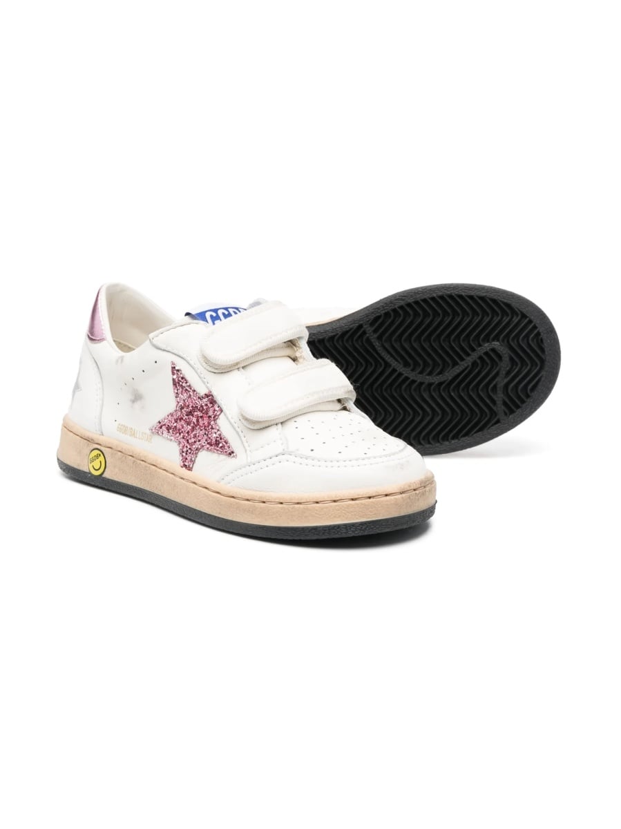 Sneakers Golden Goose albi din polyester si piele - Img 2