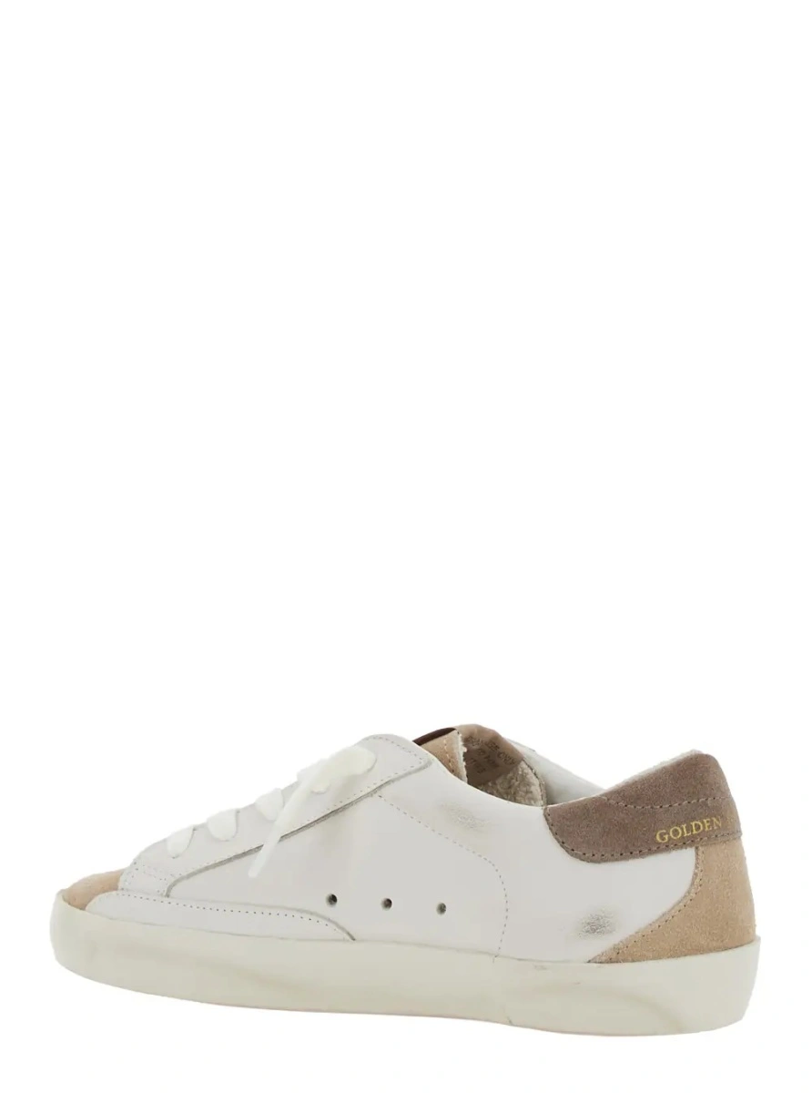 Sneakers GOLDEN GOOSE KIDS albi din piele 'Superstar' - Img 3