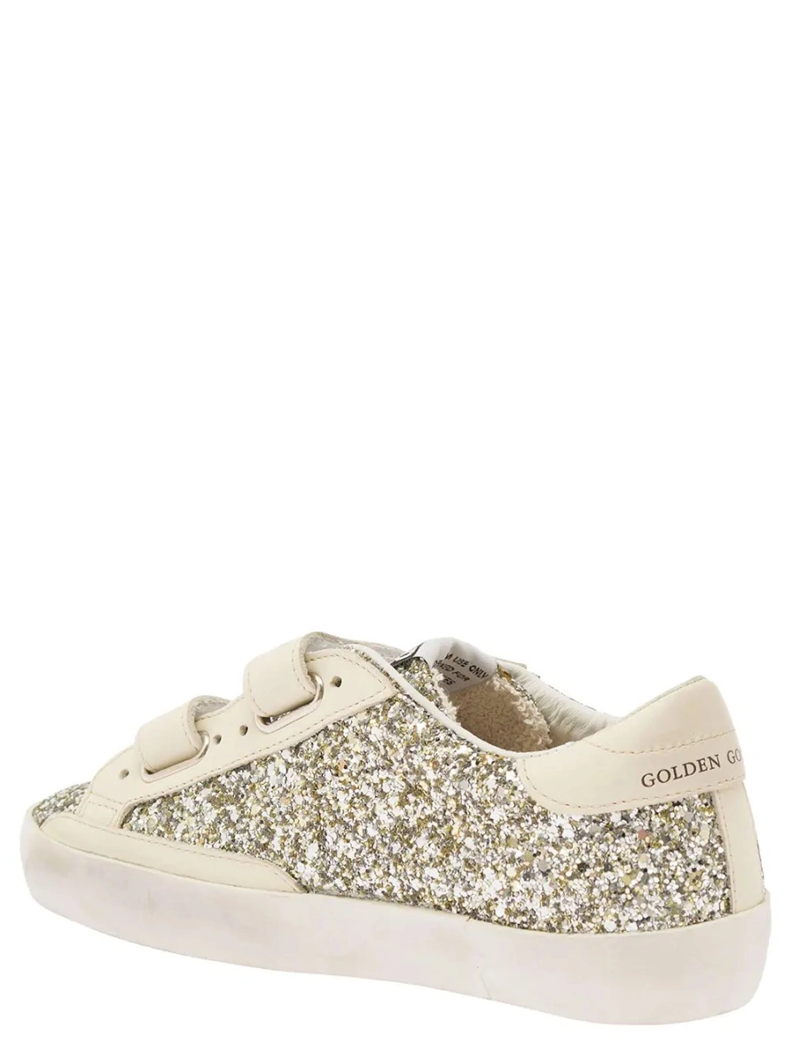 Sneakers GOLDEN GOOSE KIDS albi din tesatura tehnica - Img 3