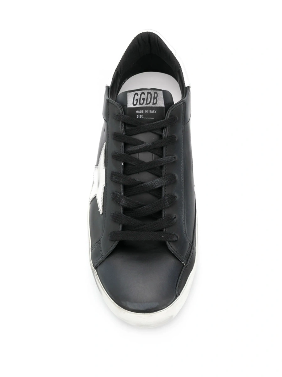 Sneakers Golden Goose negri din bumbac si poliuretan - Img 4