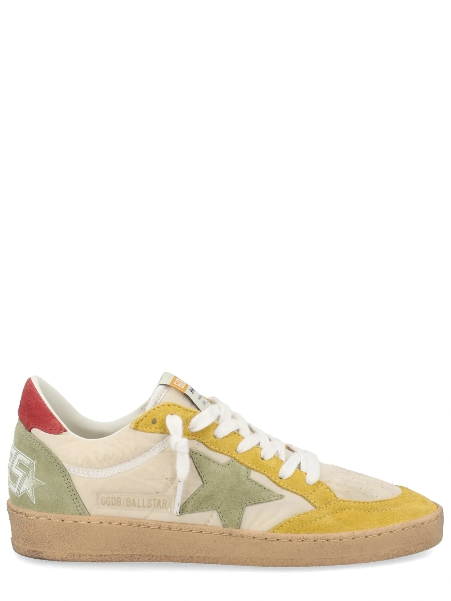 Sneakers Golden Goose neutri din piele si poliamida - Img 2
