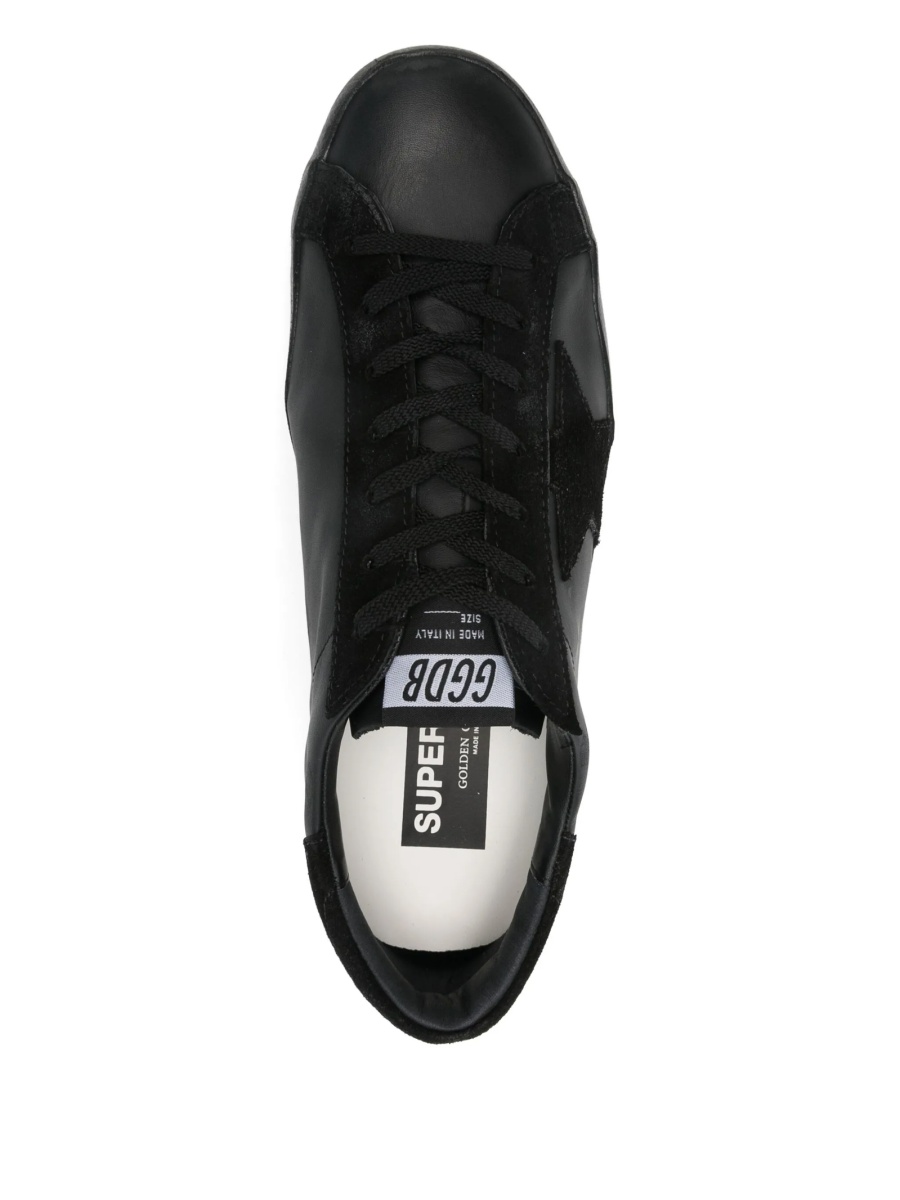 Sneakers Golden Goose star negri din piele intoarsa si piele - Img 4