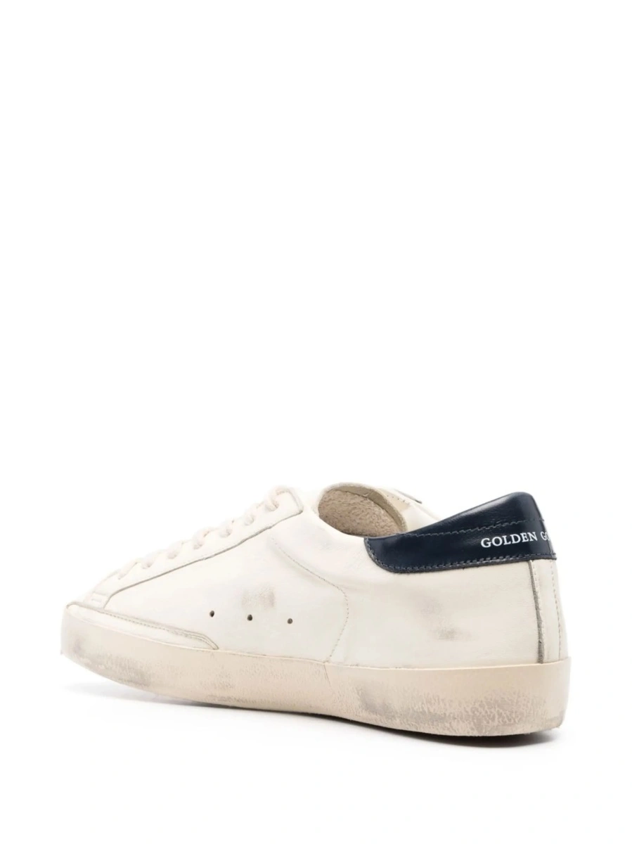 Sneakers Golden Goose star neutri din piele - Img 3