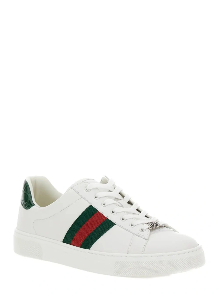 Sneakers Gucci 'Ace' albi din piele - Img 2