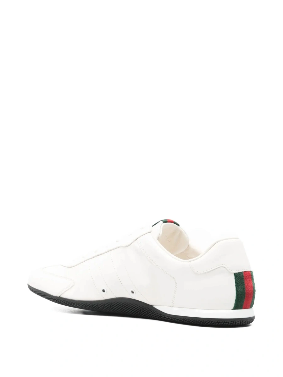 Sneakers Gucci albi din piele 'Elan New' - Img 6
