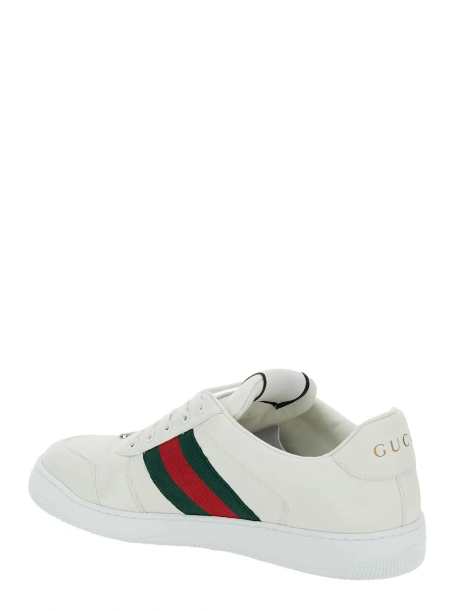 Sneakers Gucci albi din piele 'Screener' - Img 3