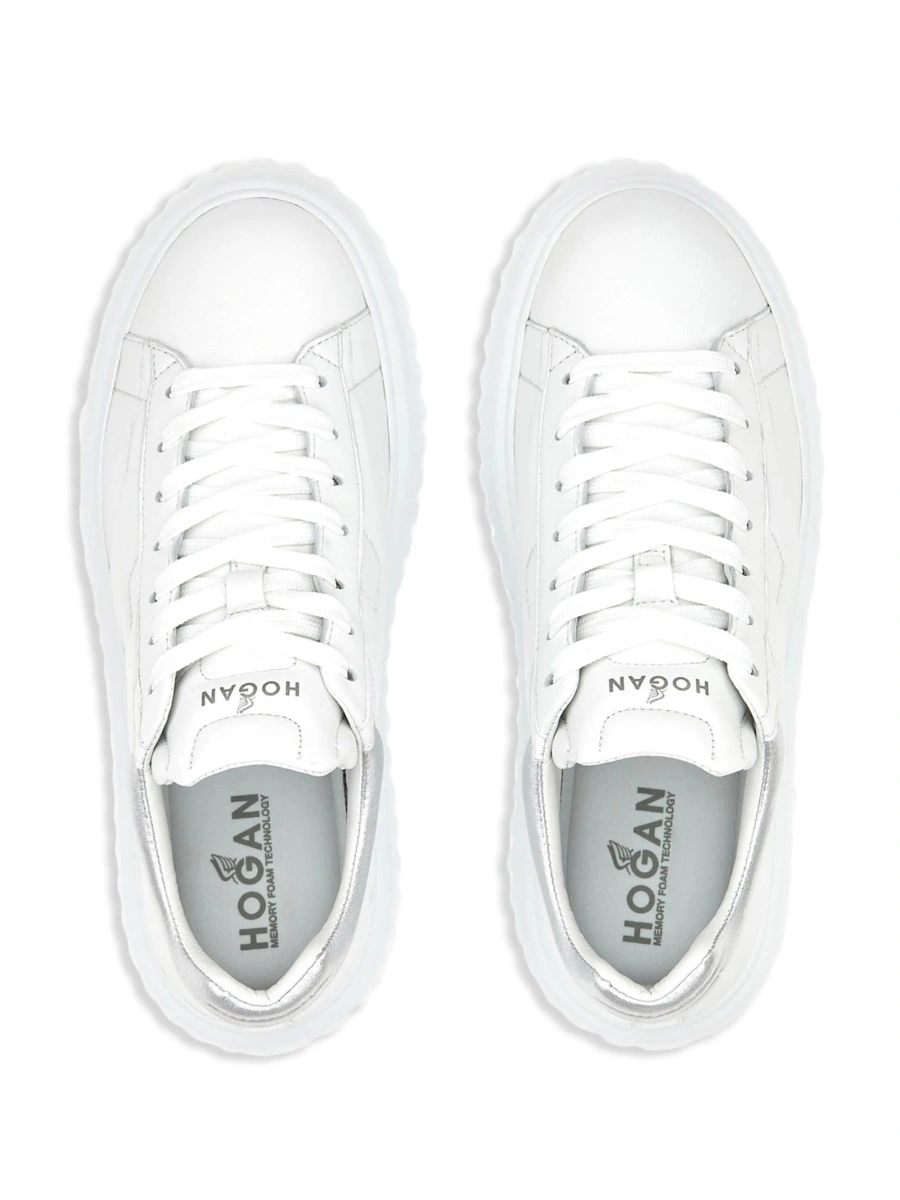 Sneakers Hogan albi din piele - Img 5