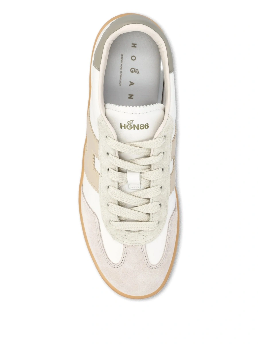 Sneakers Hogan albi din piele - Img 4