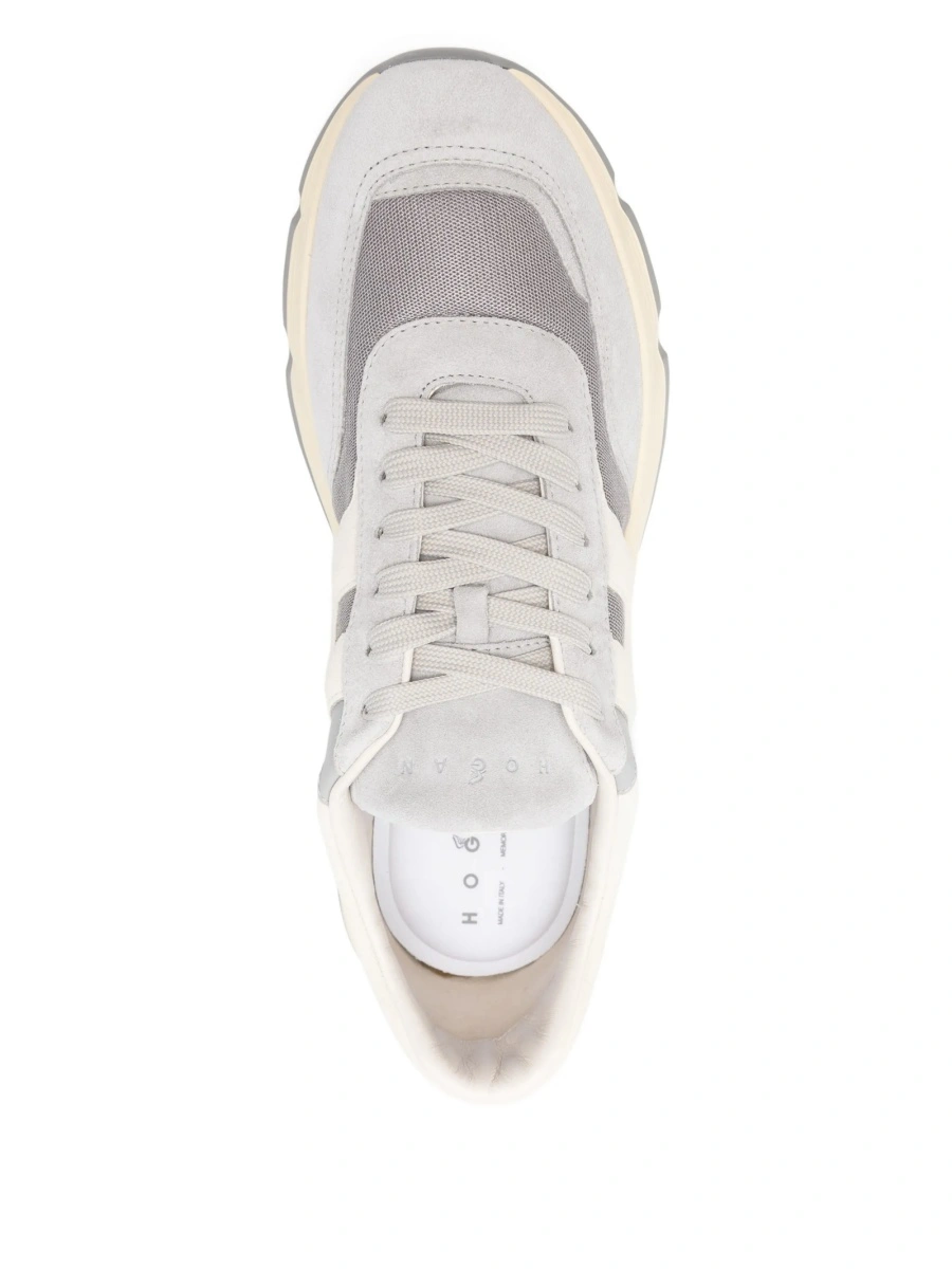Sneakers Hogan gri din piele intoarsa - Img 3
