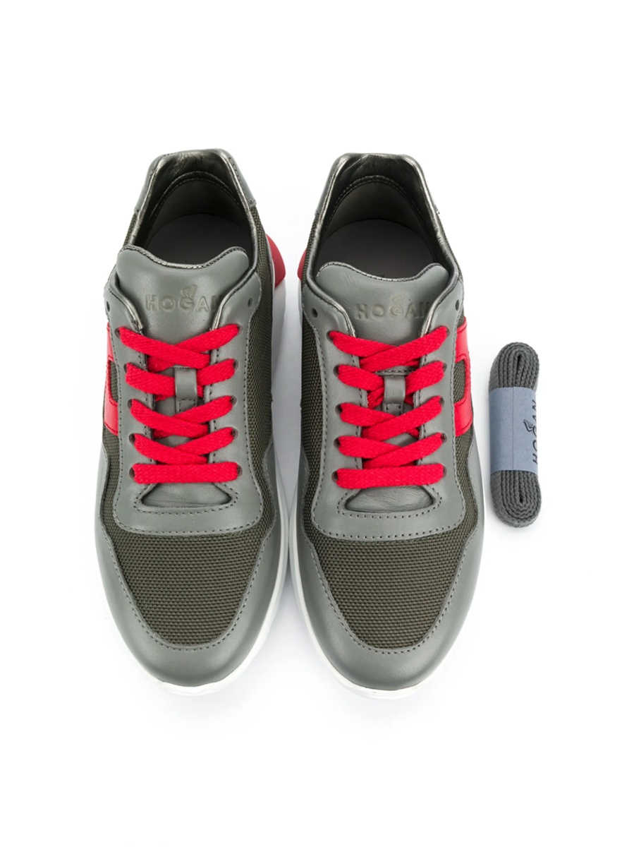 Sneakers Hogan gri din piele - Img 3