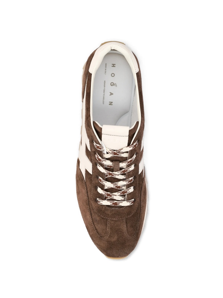 Sneakers Hogan maro din piele intoarsa - Img 3