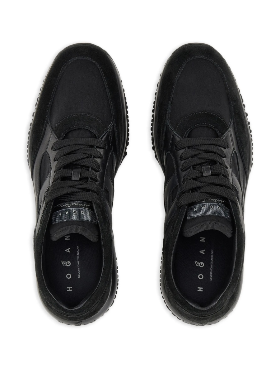 Sneakers Hogan negri din poliamida si piele - Img 4