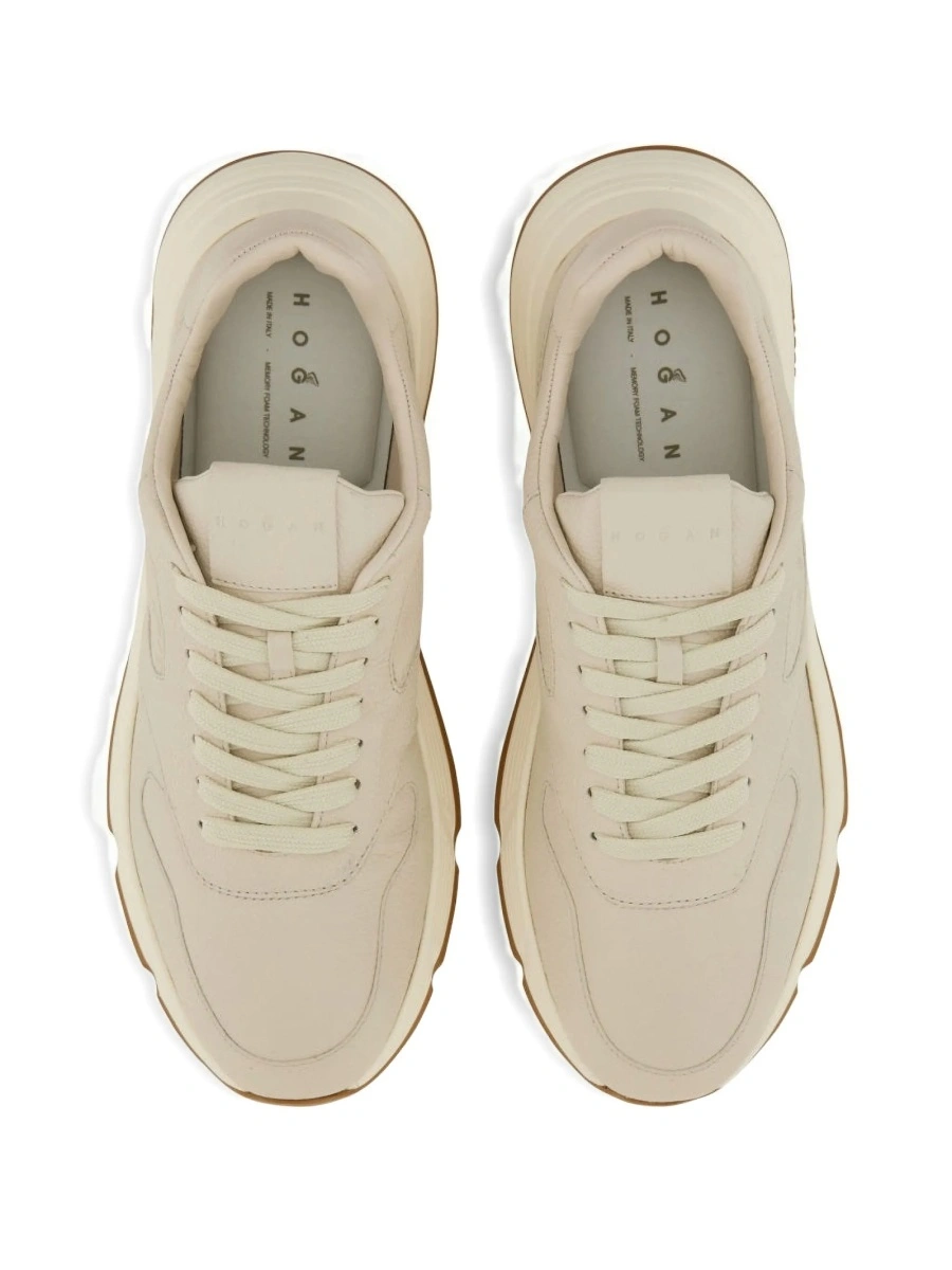 Sneakers Hogan neutri din piele - Img 5
