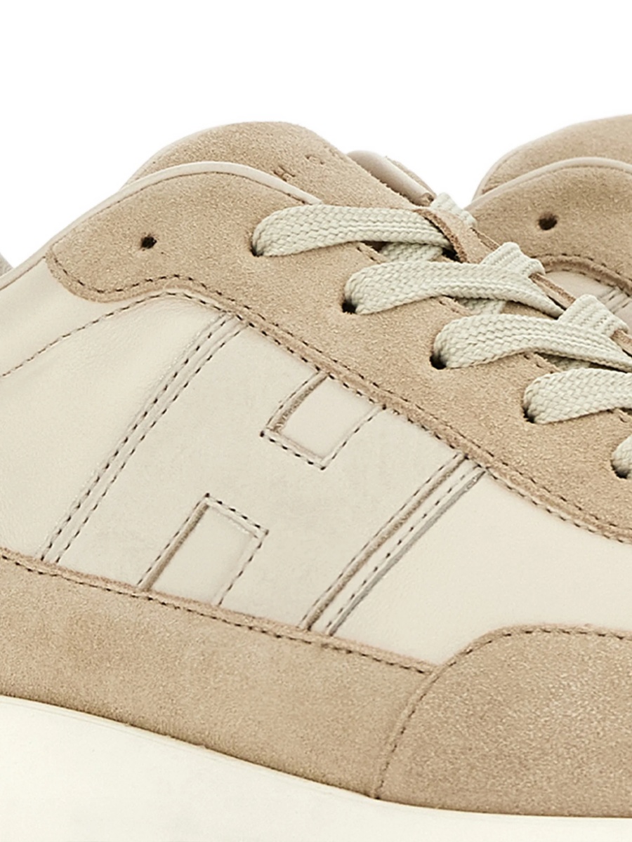 Sneakers Hogan neutri din piele - Img 4