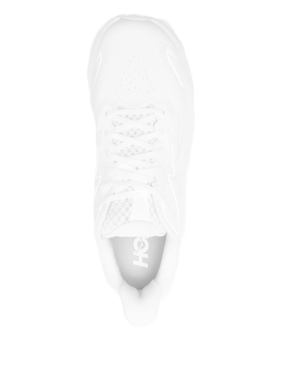 Sneakers Hoka One One albi din material textil - Img 4