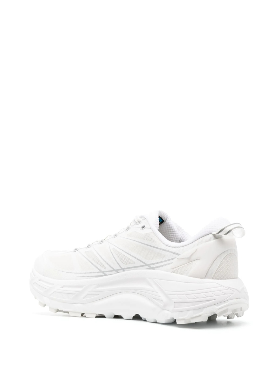 Sneakers Hoka One One albi din piele si material textil - Img 3