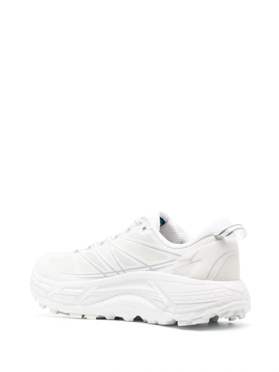 Sneakers Hoka One One albi din piele si material textil - Img 3