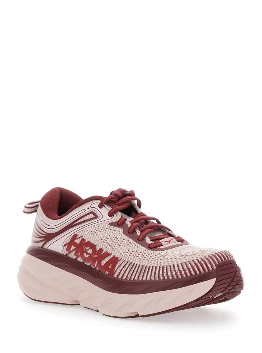 Sneakers Hoka One One 'Bondi' roz din material textil - Img 2