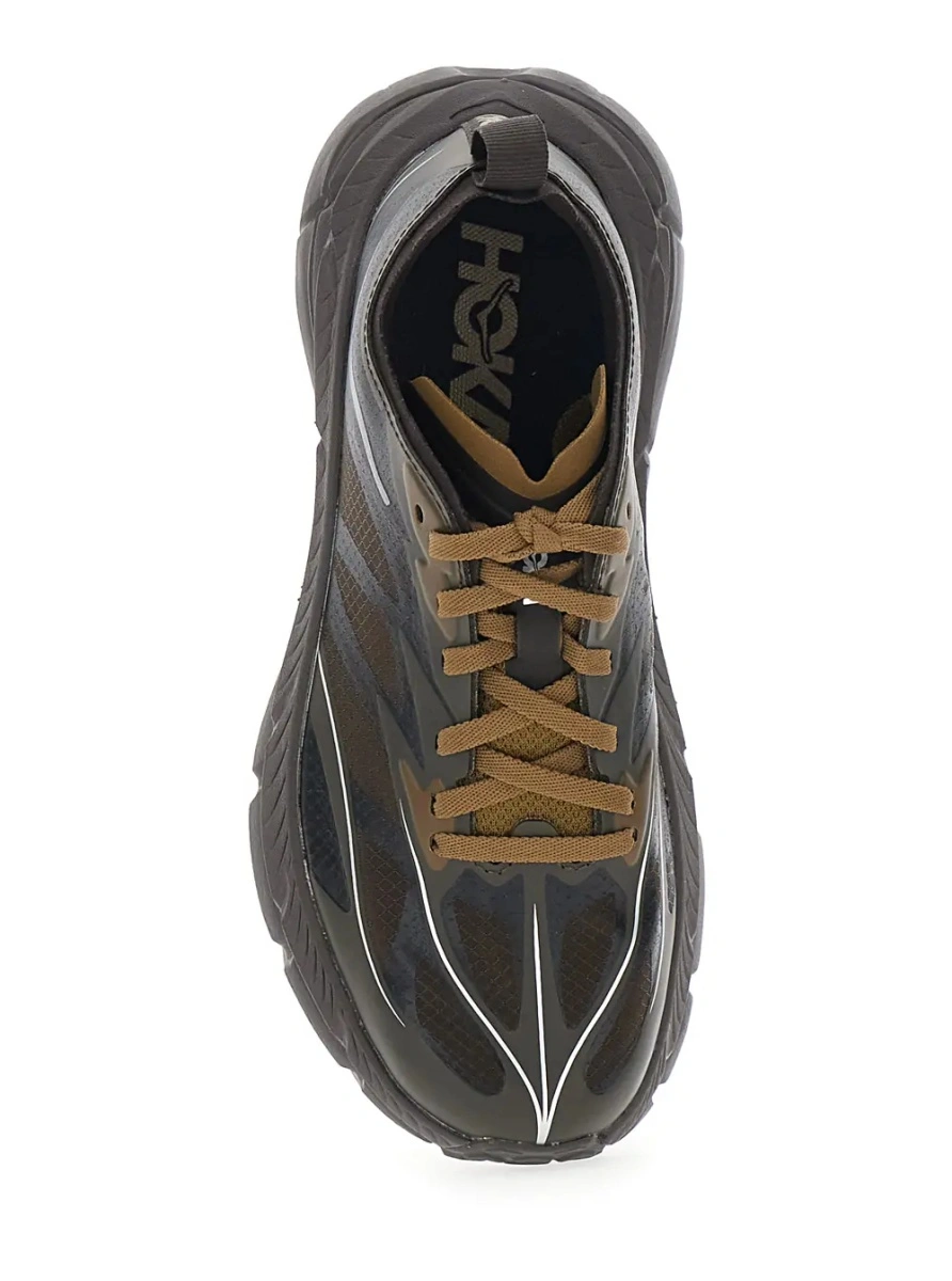 Sneakers Hoka One One maro din material textil - Img 4