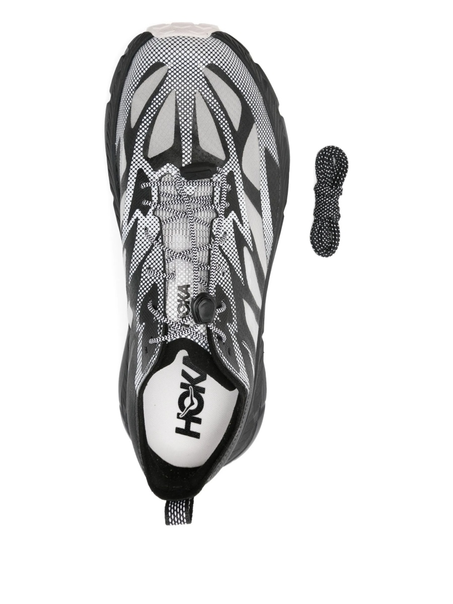 Sneakers Hoka One One negri din material textil - Img 4