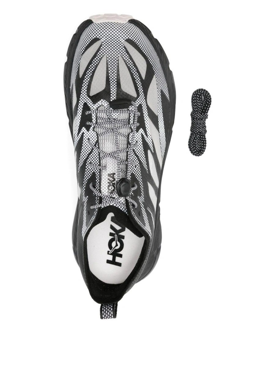 Sneakers Hoka One One negri din material textil - Img 4