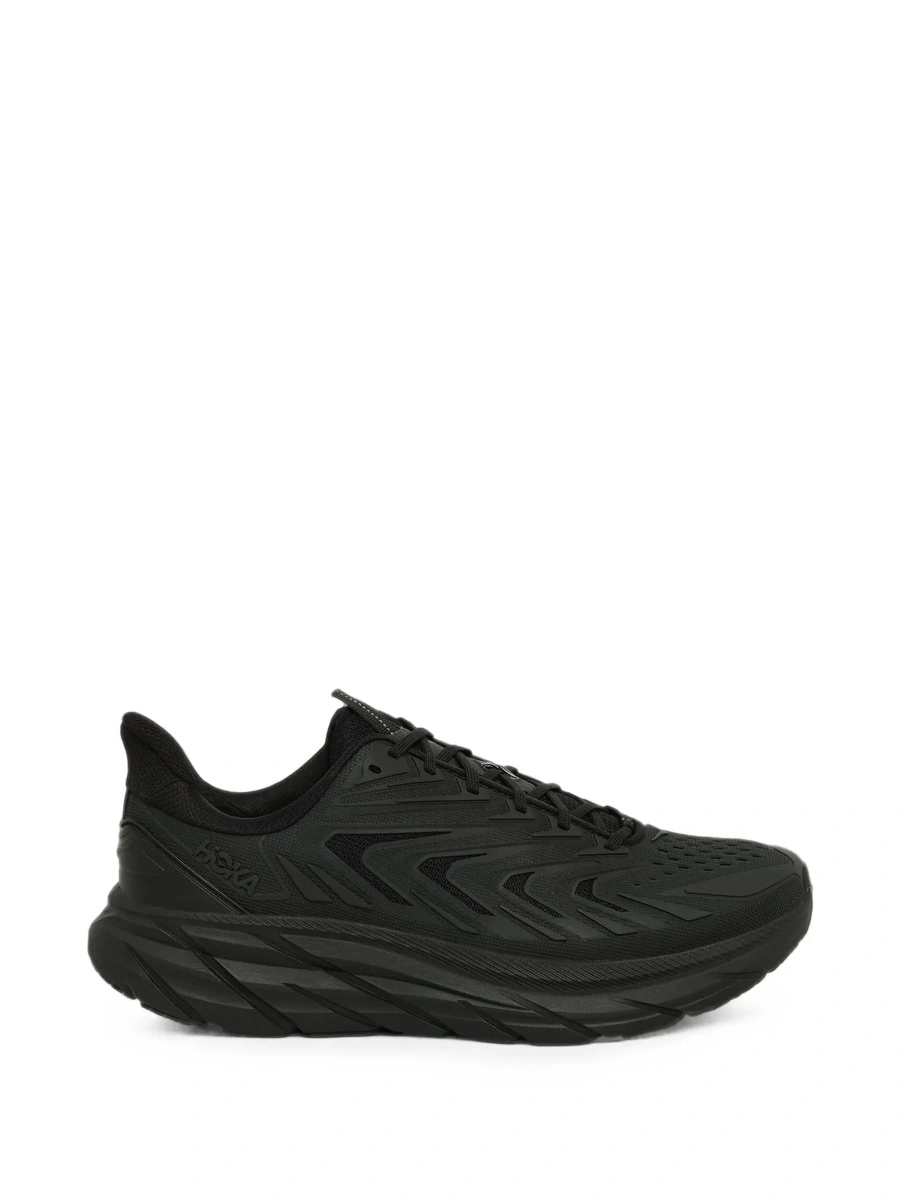 Sneakers Hoka One One negri din material textil - Img 6