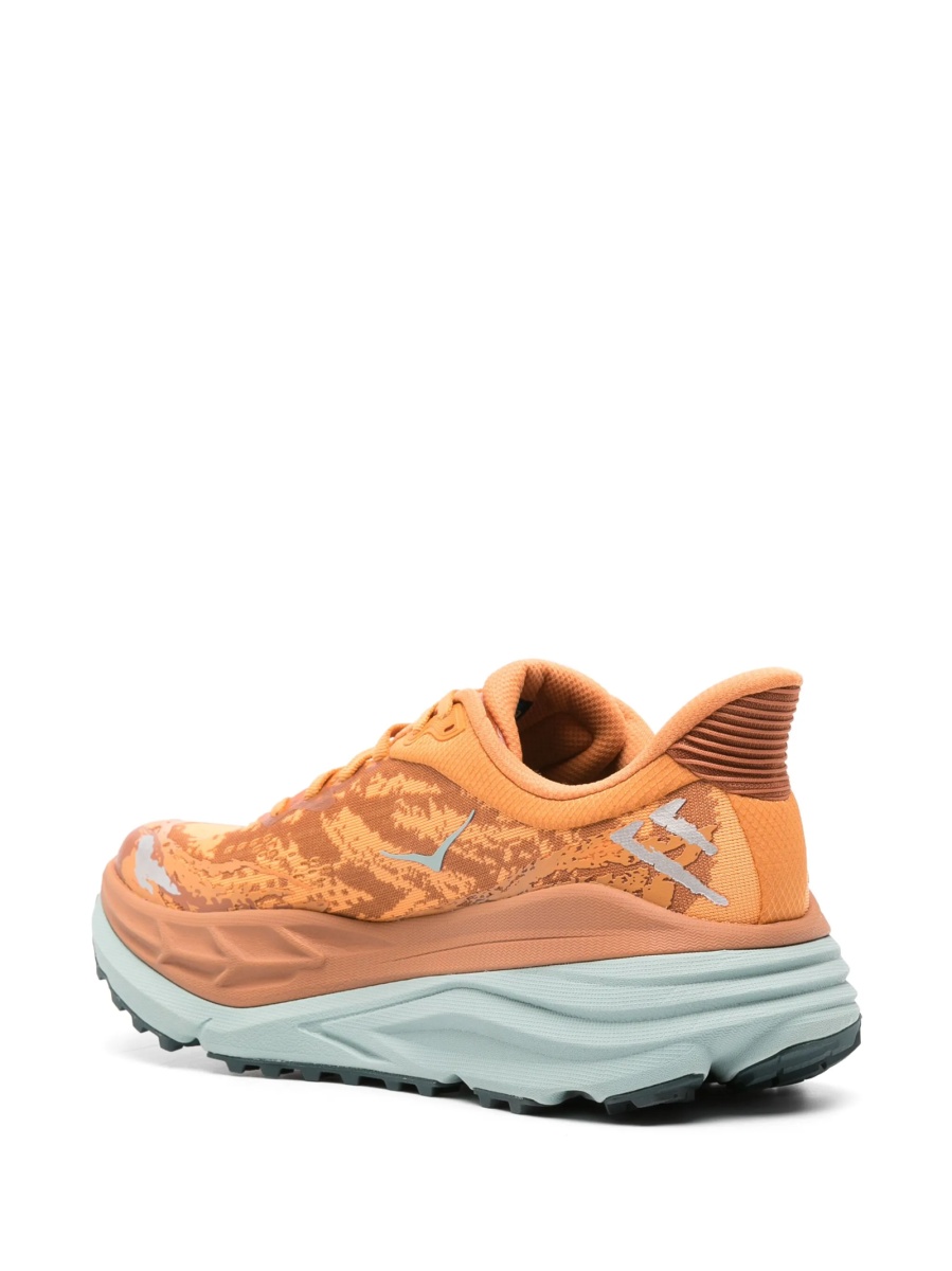 Sneakers Hoka One One portocalii din material textil - Img 3