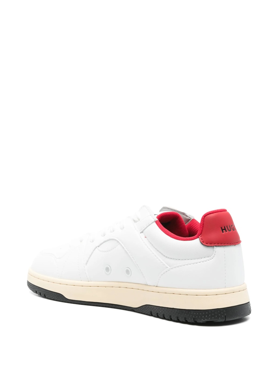Sneakers Hugo Boss albi din material textil si poliuretan - Img 3