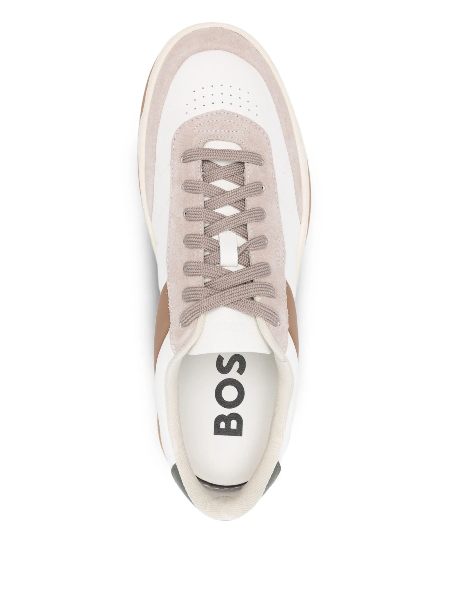Sneakers Hugo Boss albi din piele - Img 4