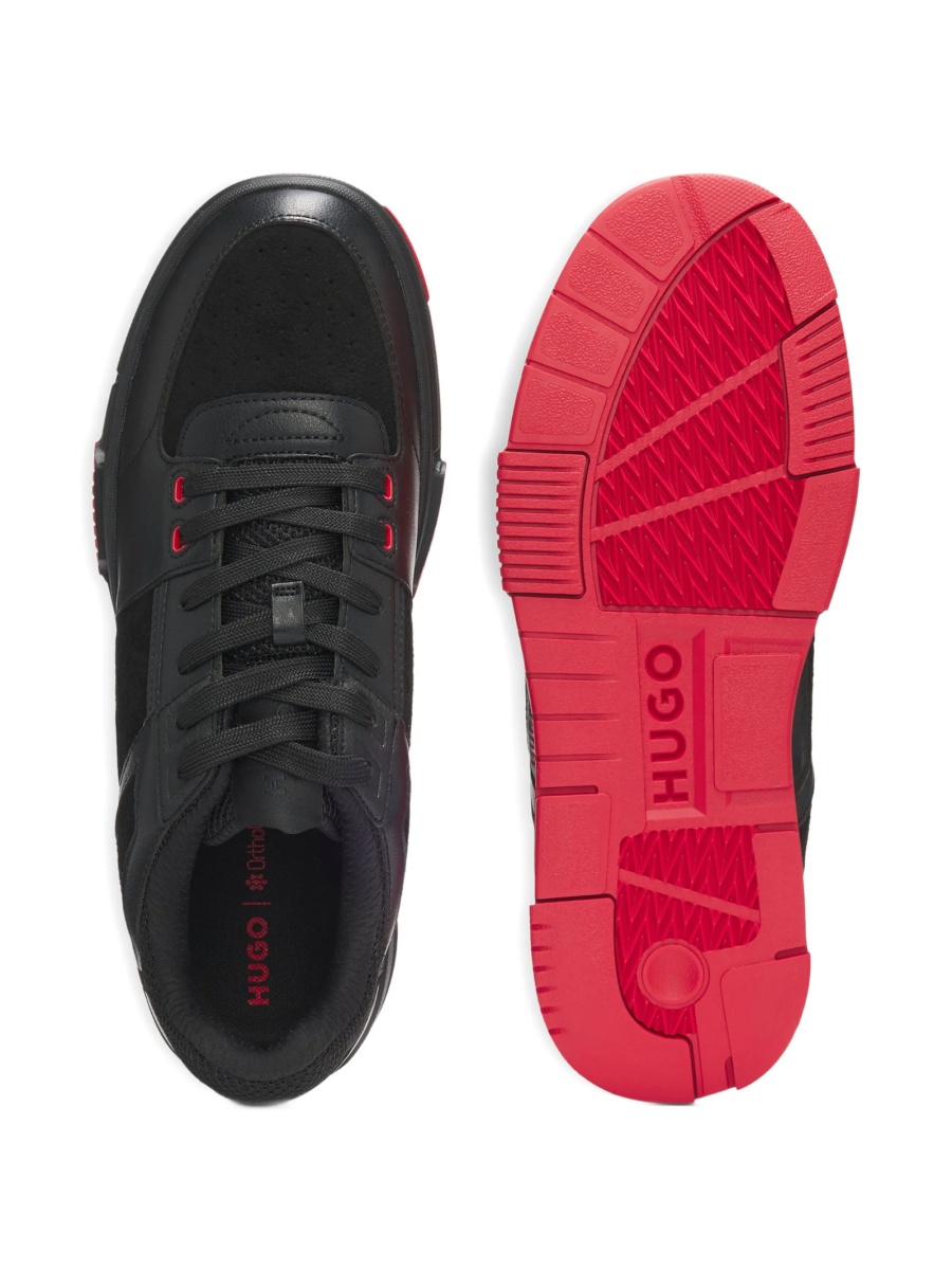 Sneakers Hugo Boss negri din poliuretan - Img 4