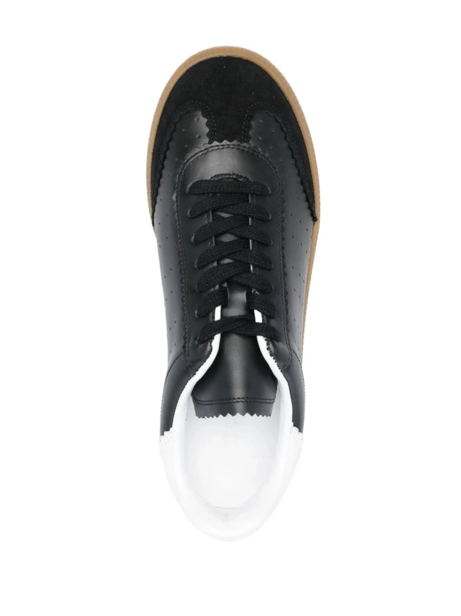 Sneakers Isabel Marant negri din piele - Img 4