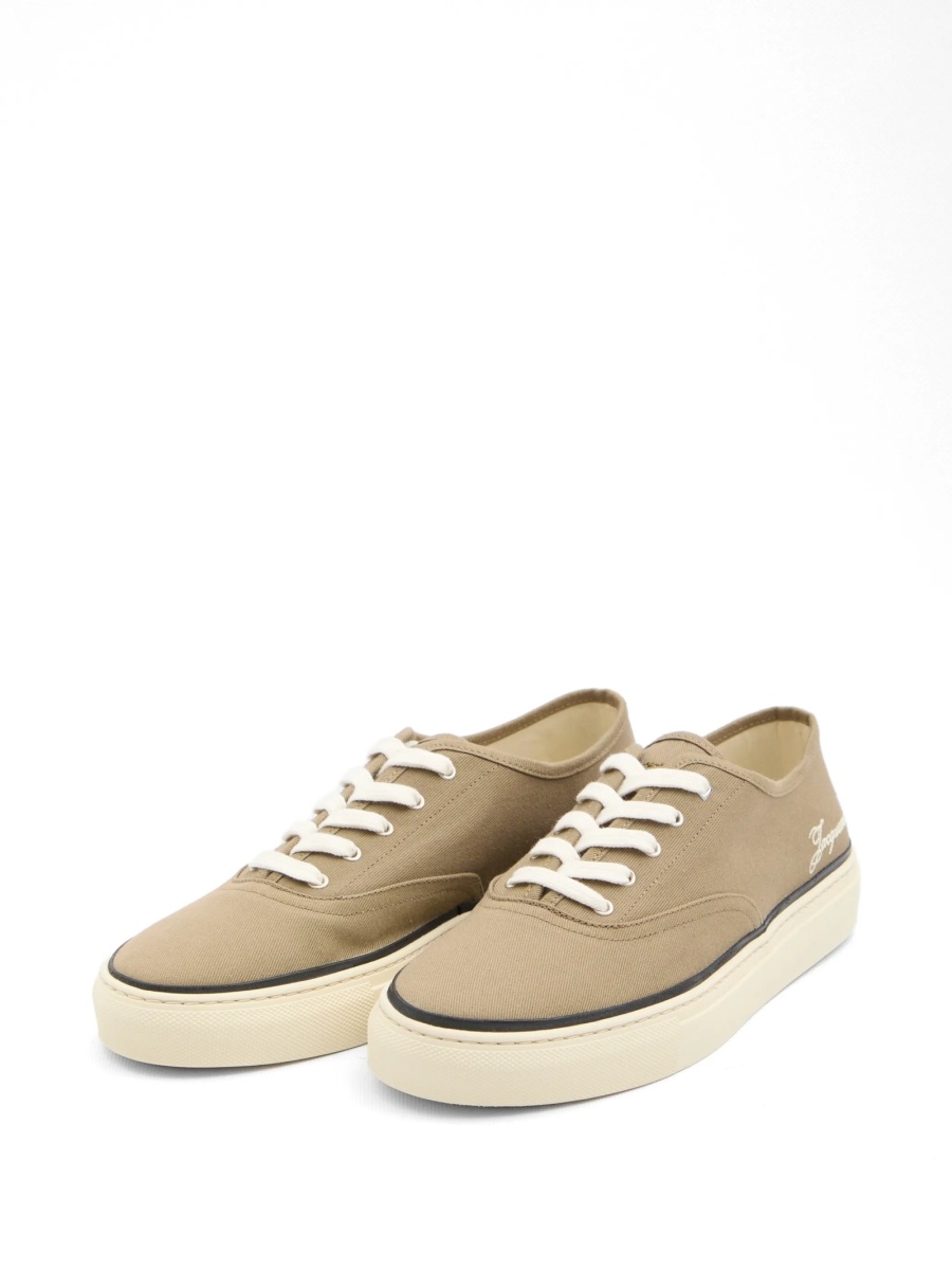 Sneakers JACQUEMUS neutri din bumbac - Img 2