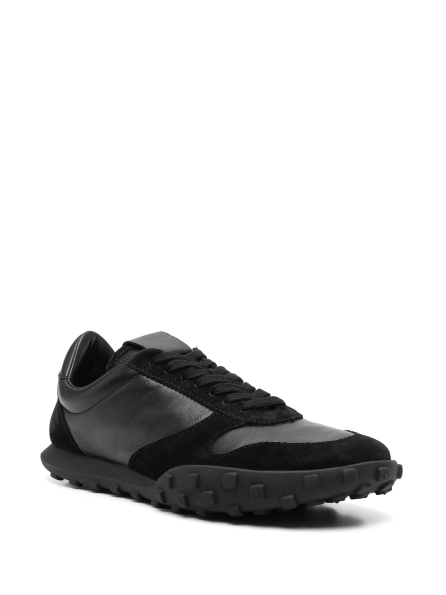 Sneakers Jil Sander negri din piele intoarsa si piele - Img 2