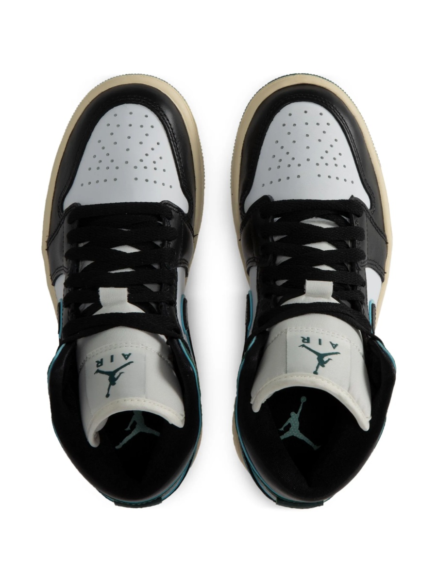 Sneakers Jordan air jordan 1 verzi din piele eco si piele - Img 4