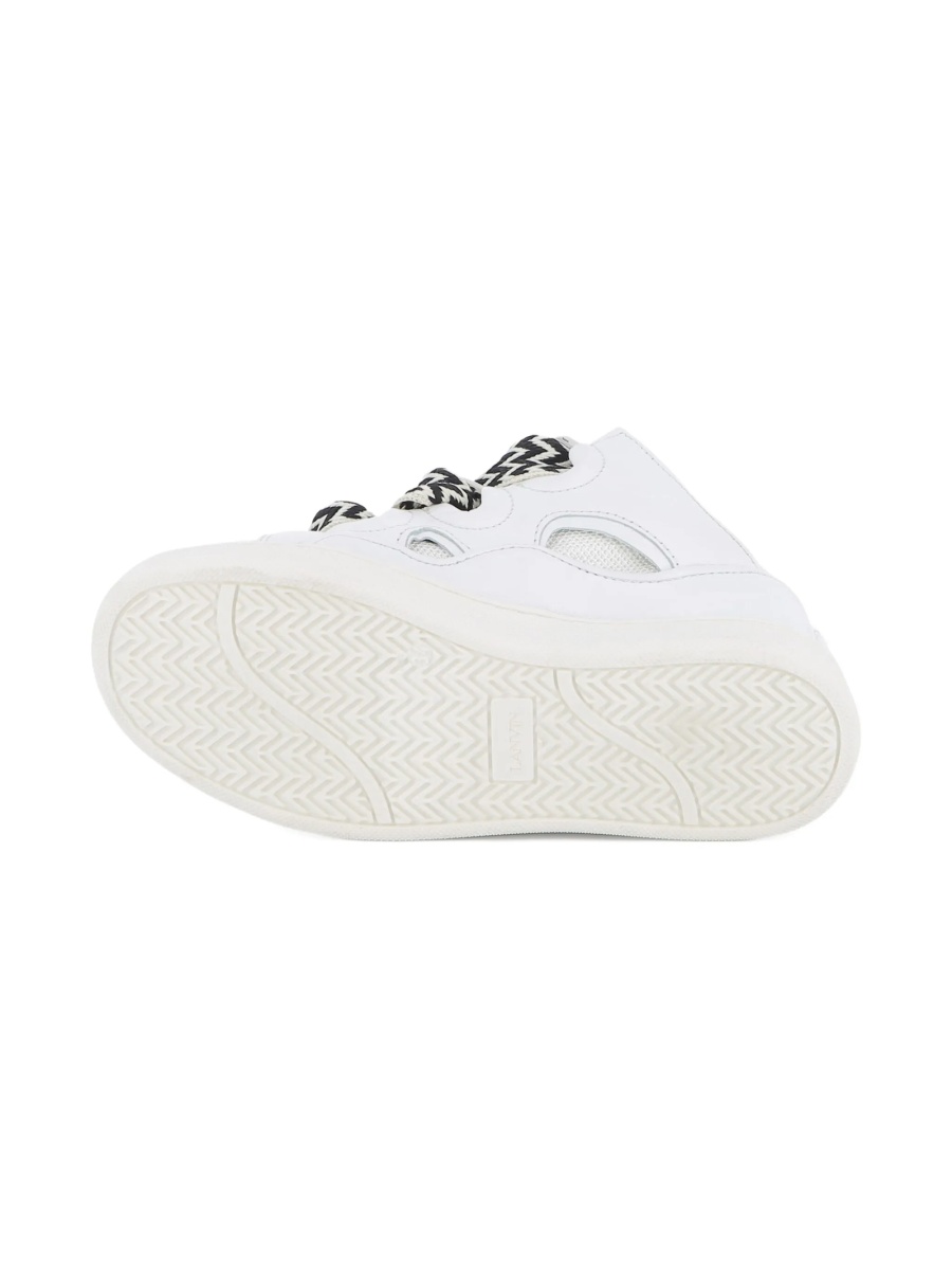 Sneakers Lanvin albi din fibre si piele - Img 4