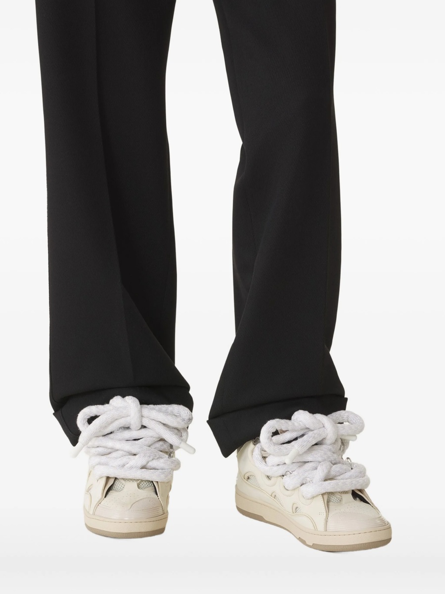 Sneakers Lanvin neutri din polyester si bos taurus - Img 5