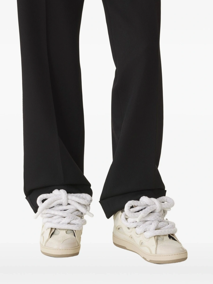 Sneakers Lanvin neutri din polyester si bos taurus - Img 5