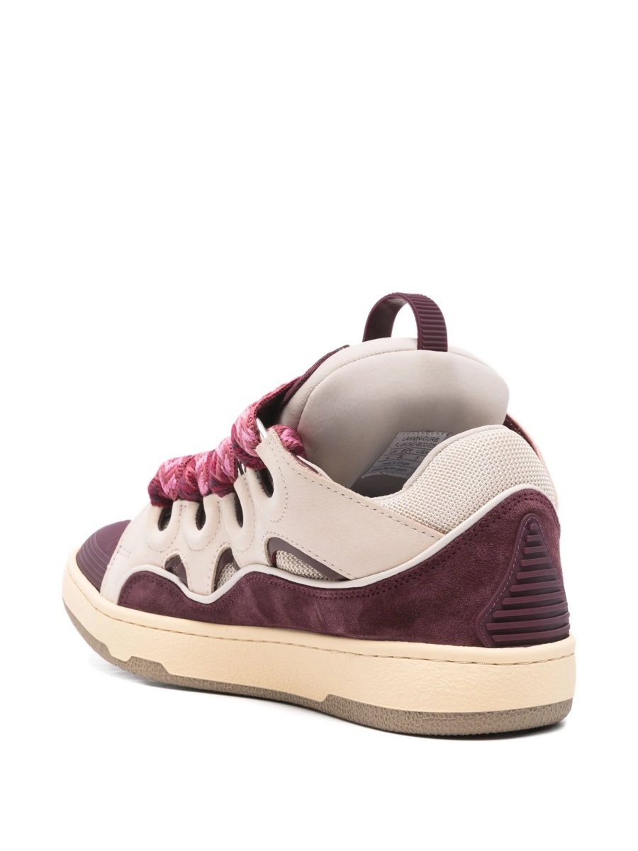 Sneakers Lanvin rosii din polyester si bos taurus - Img 3