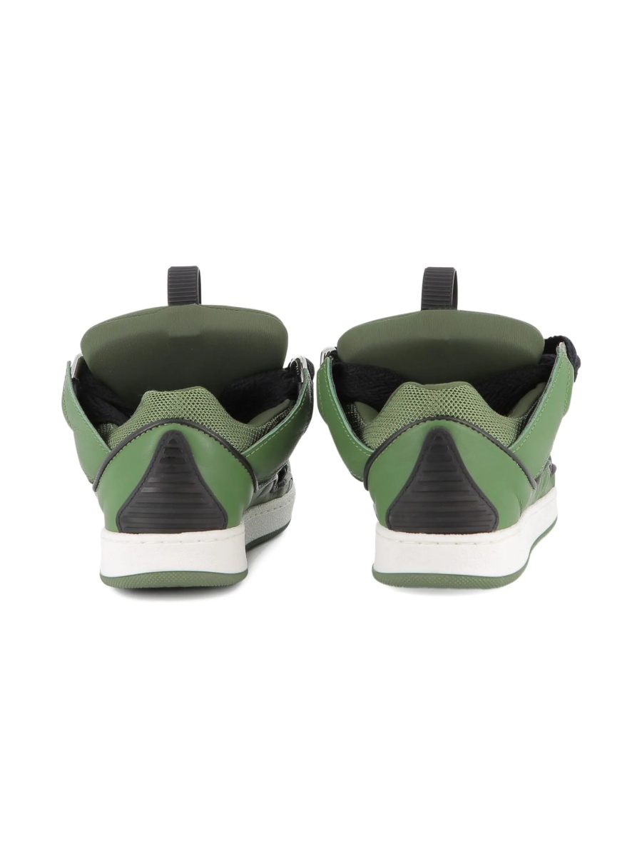 Sneakers Lanvin verzi din piele si fibre - Img 4