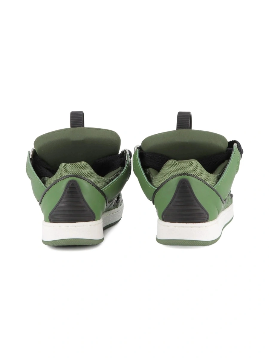 Sneakers Lanvin verzi din piele si fibre - Img 4