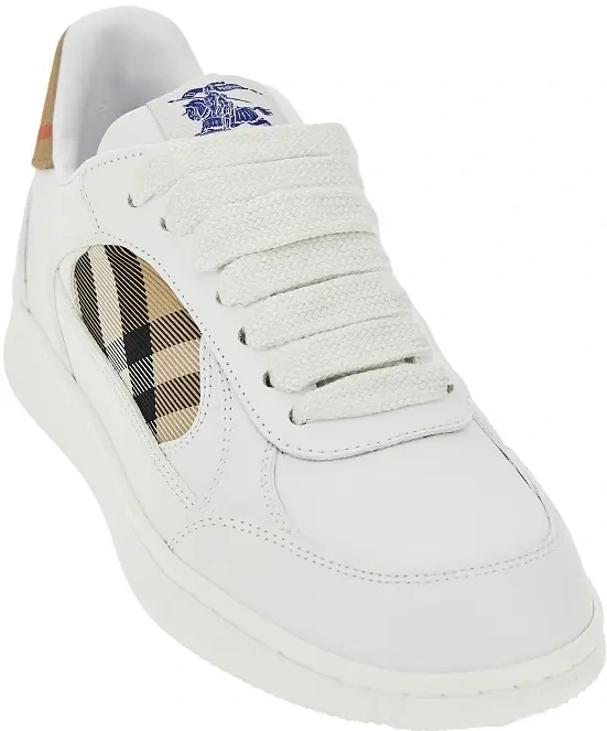 Sneakers Leather and Check fabric 'Terrace' sneakers - Img 2