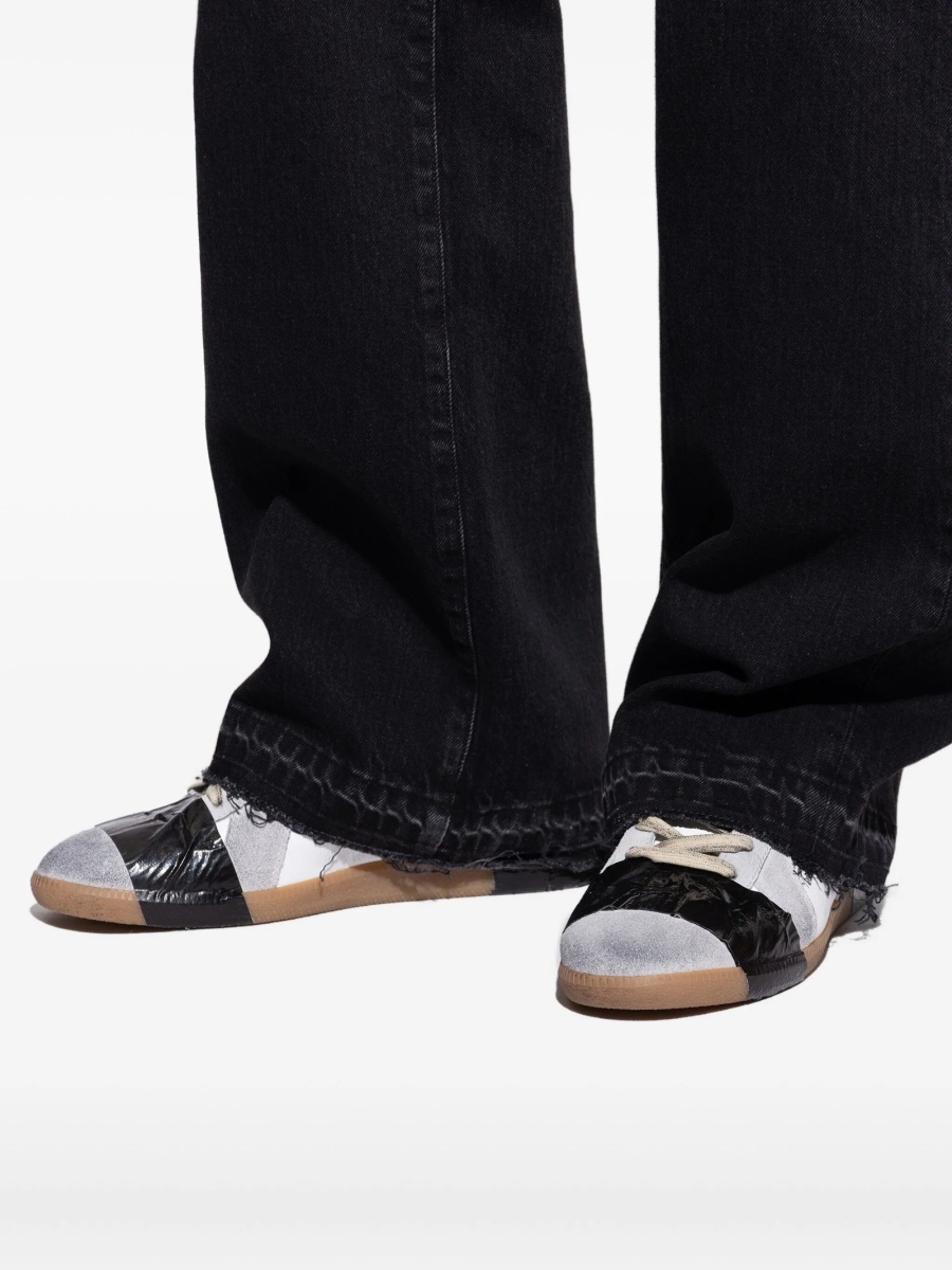 Sneakers Maison Margiela albi din piele si material textil - Img 5