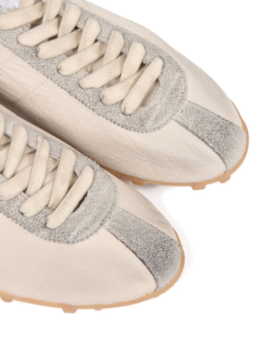 Sneakers Maison Margiela neutri din piele intoarsa si piele - Img 4